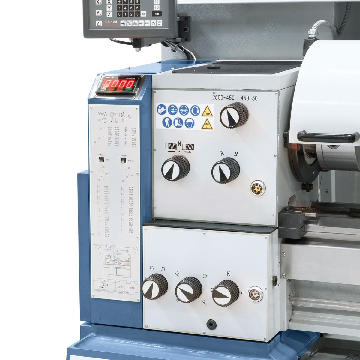 Universaldrehmaschine Compact 400 V inkl. 3-Achs-Digitalanzeige ES-12 V