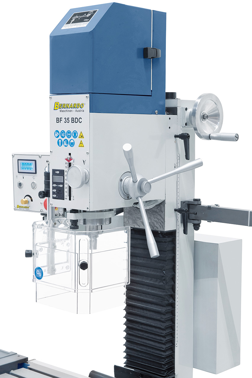 Bohr- und Fräsmaschine BF 35 BDC mit Vorschub inkl. 3-Achs-Digitalanzeige ES-12 V