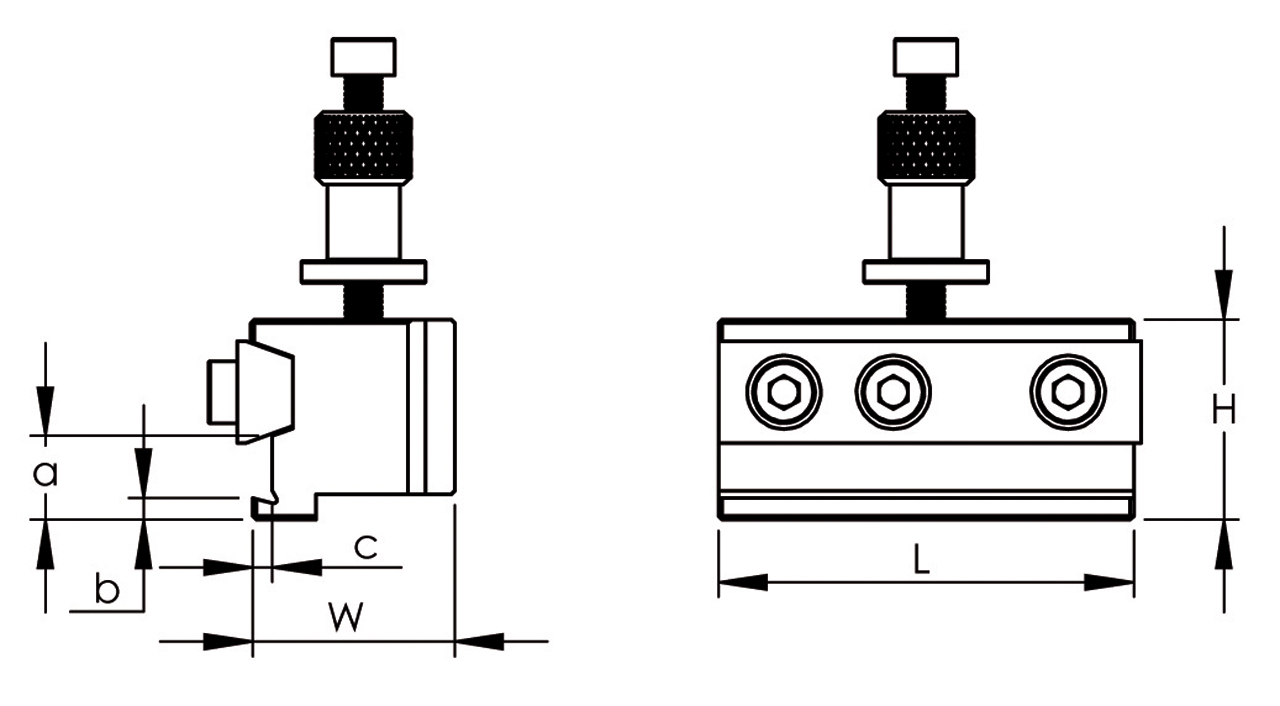 Abstechhalter für Gr. 10