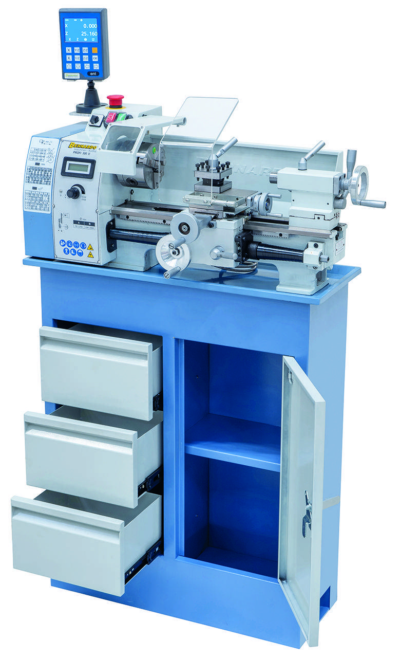 Tischdrehmaschine Profi 300 V / 230 V inkl. 2-Achs Digitalanzeige DT 40