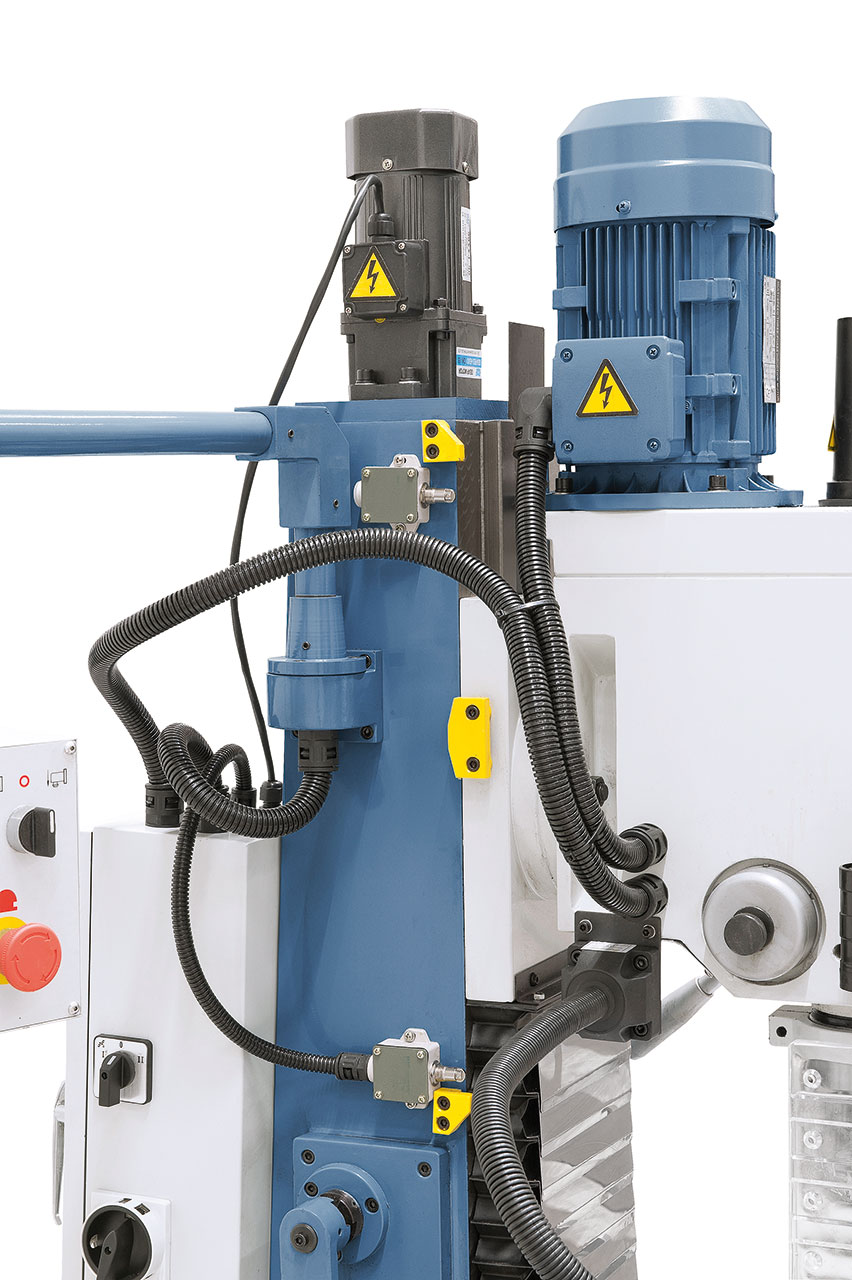 Bohr- und Fräsmaschine FM 55 HSV Vario inkl. 3-Achs-Digitalanzeige ES-12 V und Vorschub f. x-Achse