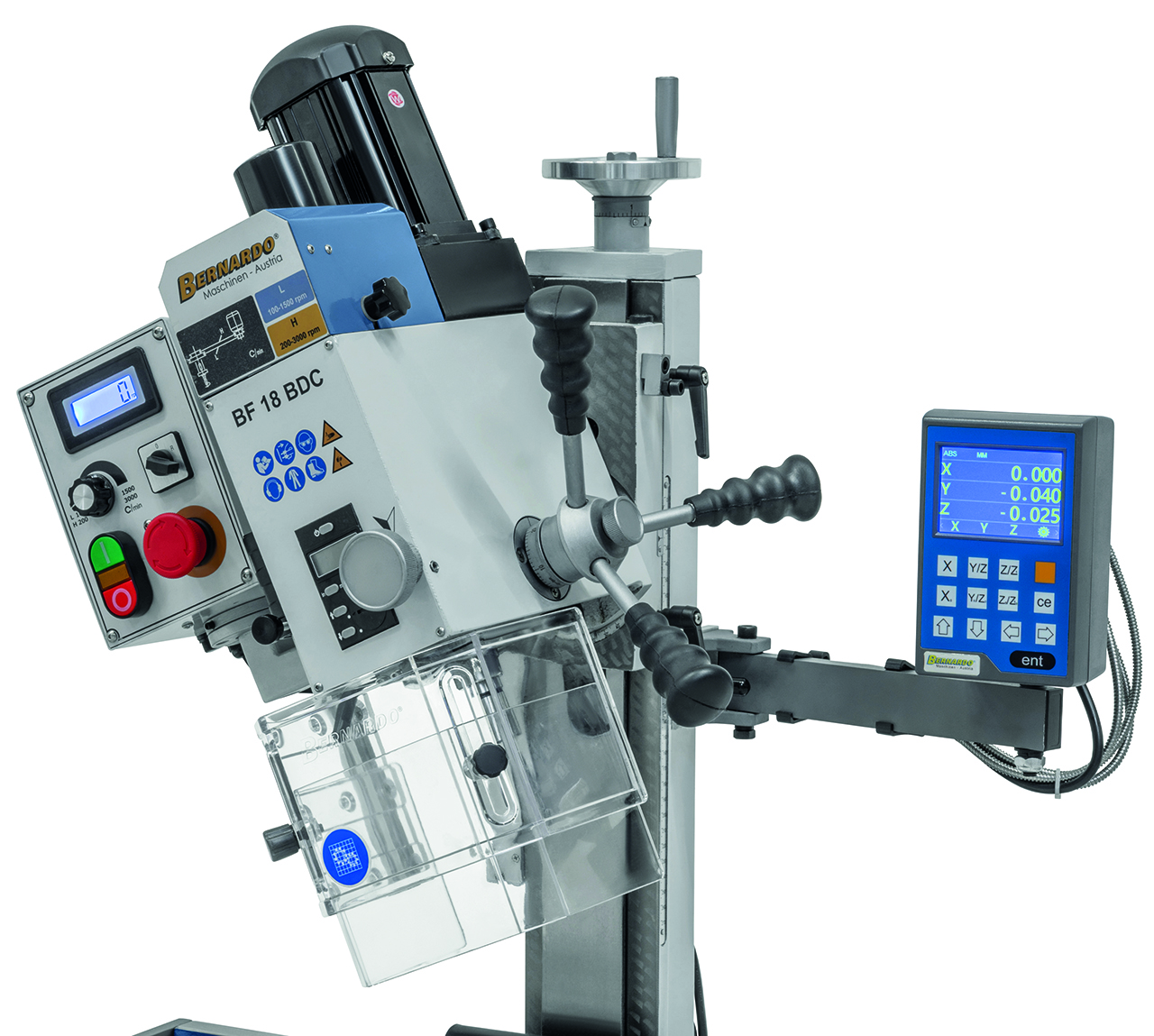 Bohr- und Fräsmaschine BF 18 BDC inkl. 3-Achs Digitalanzeige DT 40