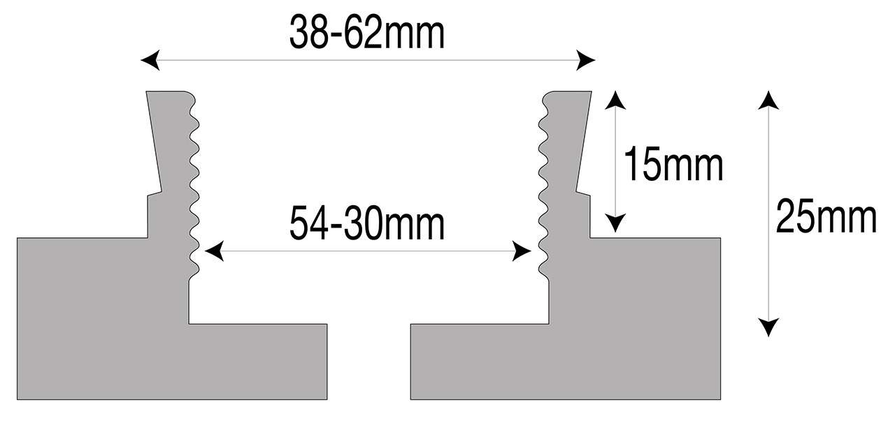 Schwalbenschwanzbacken Typ B (Schwalbenschwanz außen, geriffelt innen) f. Spannfutter M 70
