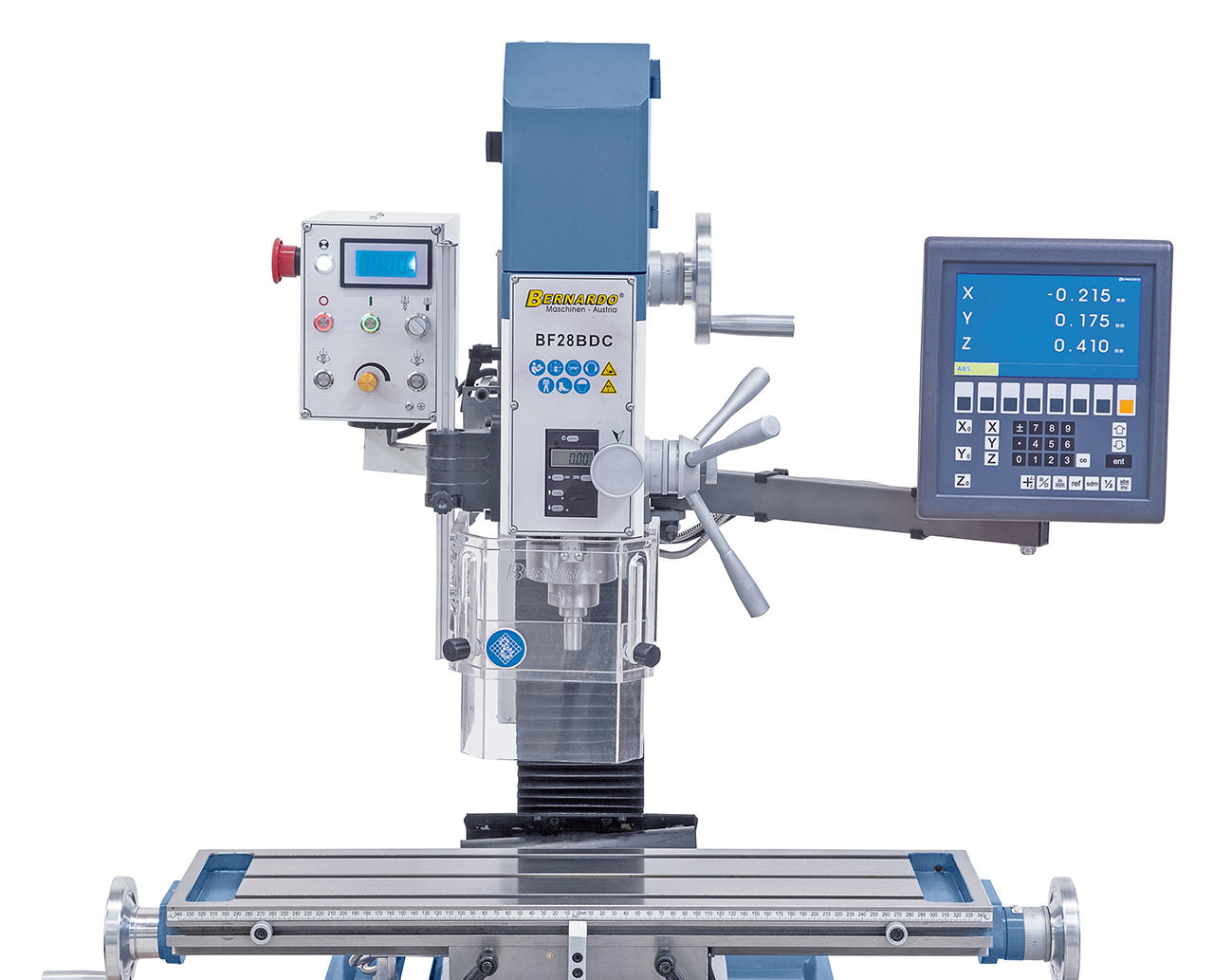 Bohr- und Fräsmaschine BF 28 BDC inkl. 3-Achs-Digitalanzeige ES-12 V