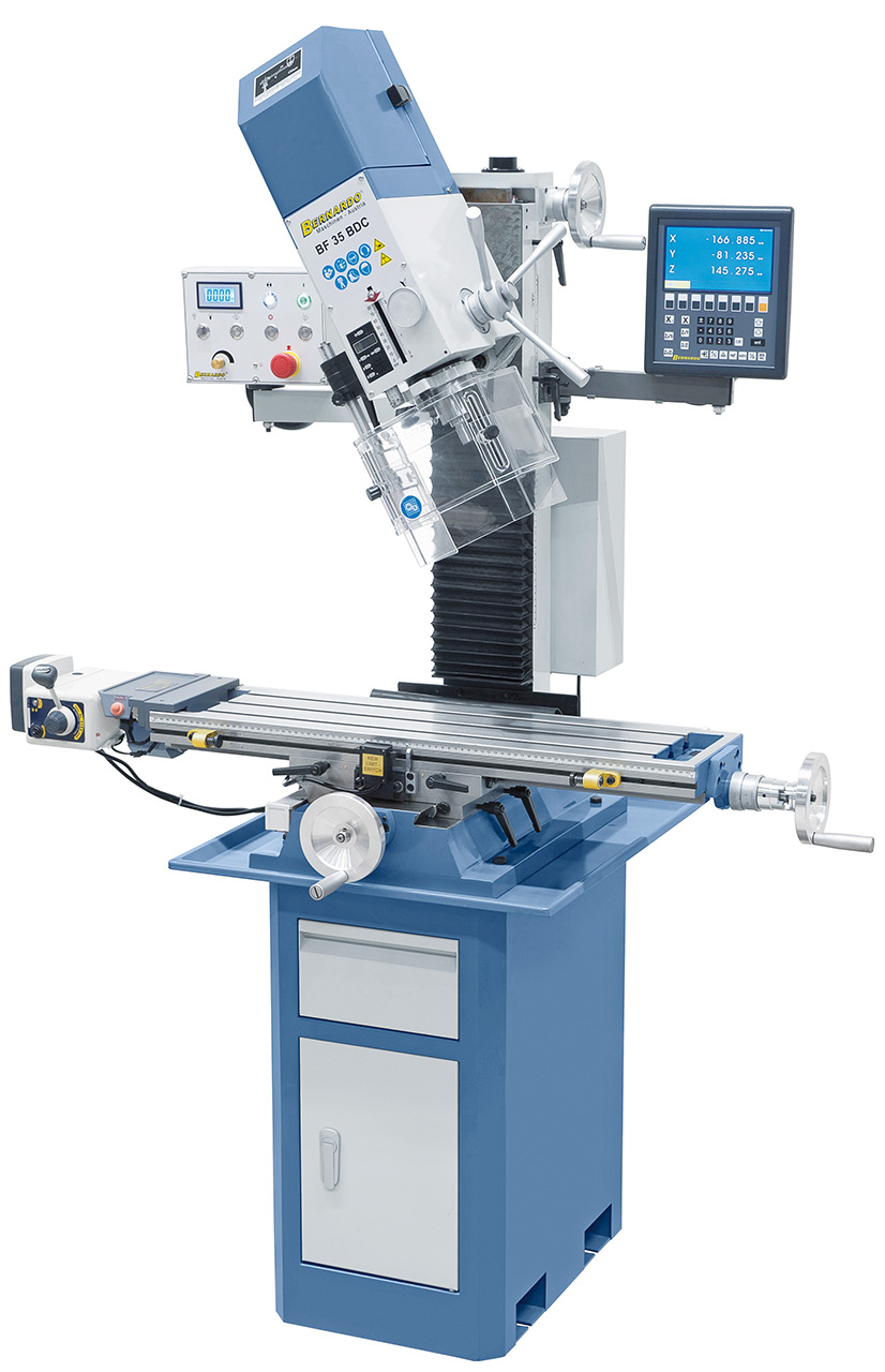 Bohr- und Fräsmaschine BF 35 BDC mit Vorschub inkl. 3-Achs-Digitalanzeige ES-12 V
