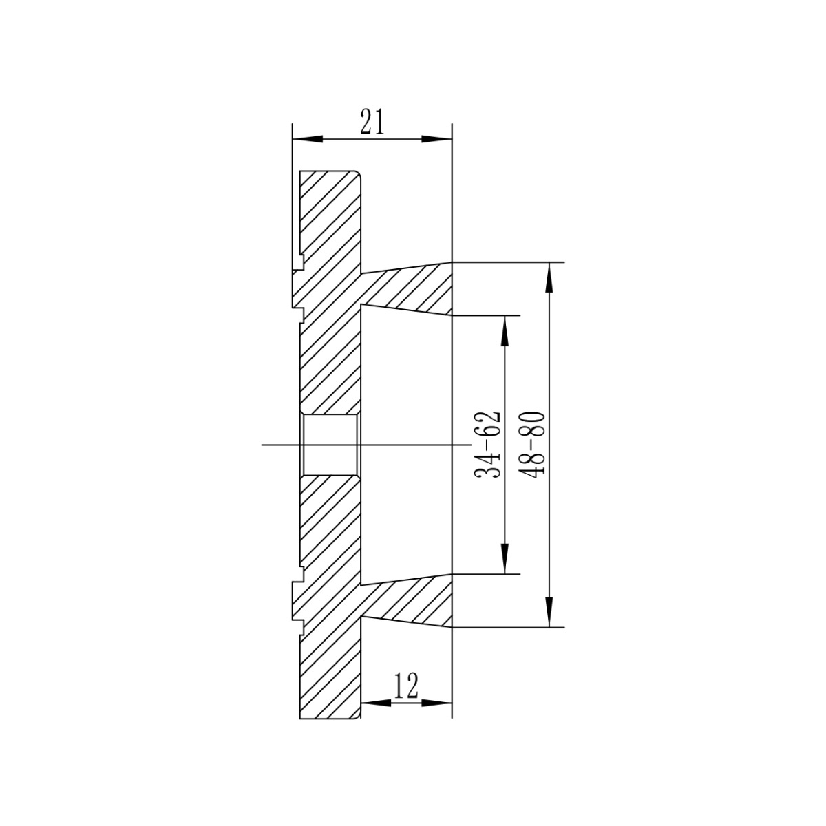 Spannfutter M 95 mit Standardbacken Typ A