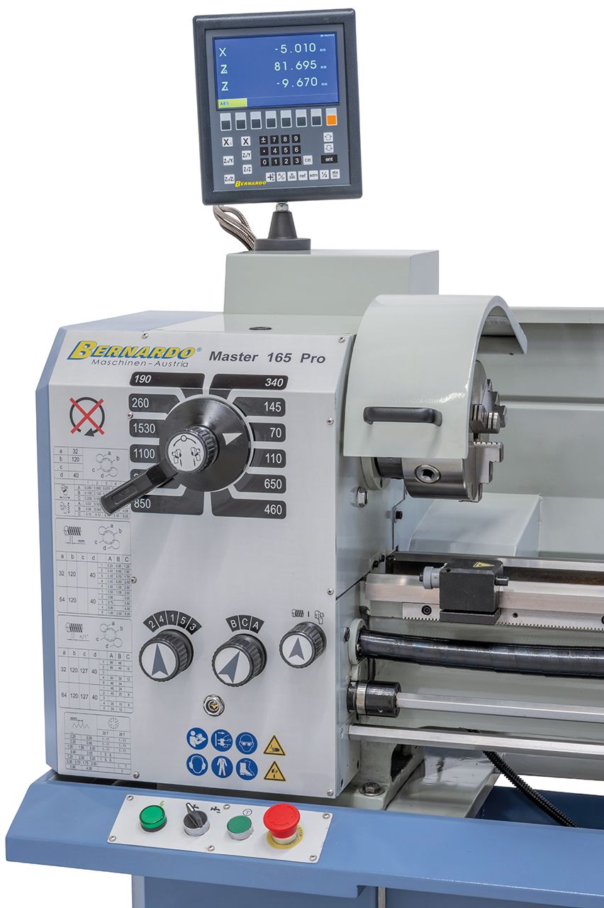 Leit- und Zugspindeldrehmaschine Master 165 Pro inkl. 3-Achs-Digitalanzeige ES-12 V *