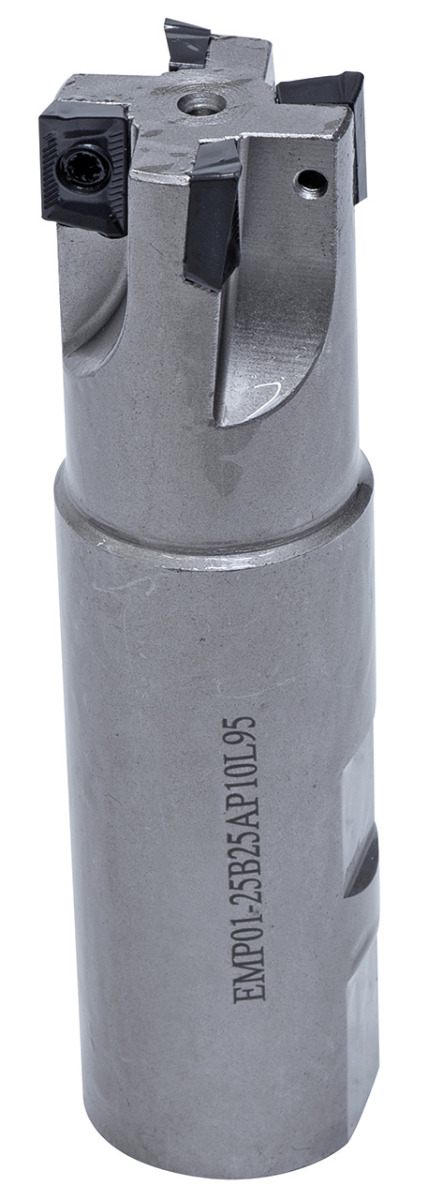 Schaftfräser mit HM-Wendeschneidplatten, diam. 25 mm