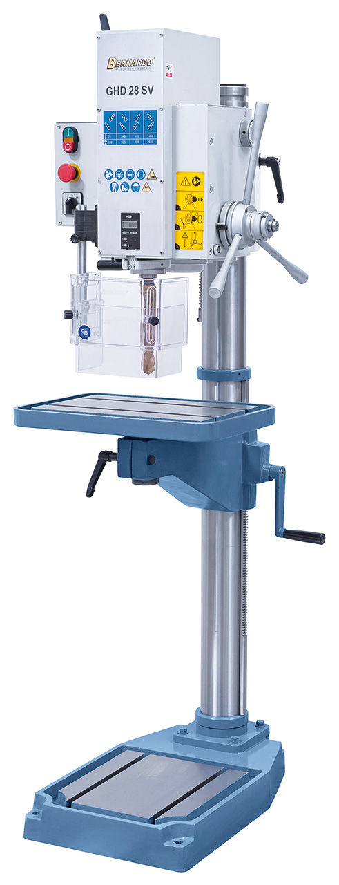 Bernardo Getriebe-Säulenbohrmaschine GHD 28 SV mit digitaler Tiefenanzeige