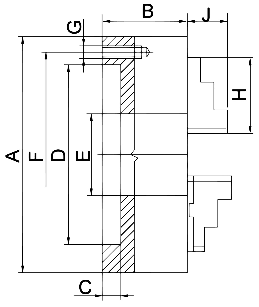 Präzisions-3-Backenfutter PO3 - 500