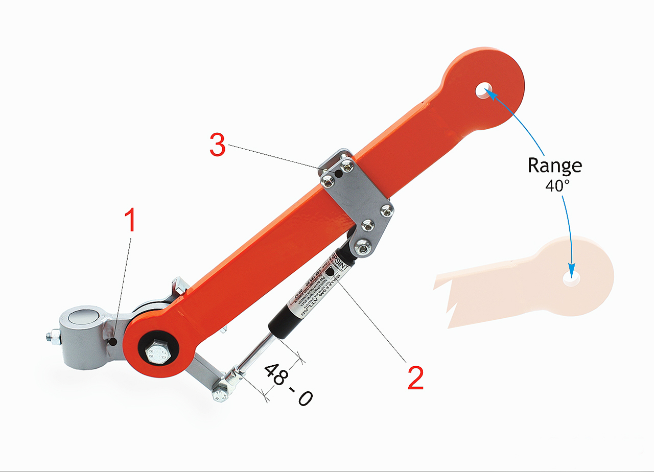 Gasdruckzylinder mit Klemmhalterung PMG 60/185
