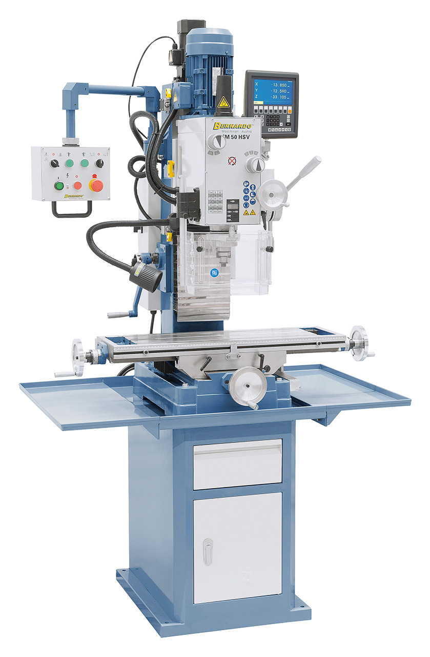 Bohr- und Fräsmaschine FM 50 HSV inkl. 3-Achs-Digitalanzeige ES-12 V