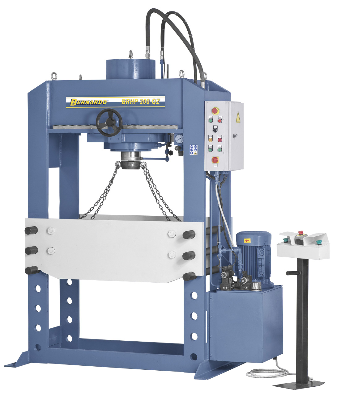Hydraulische Werkstattpresse BRHP 100 QZ mit querverfahrbar. Druckzylinder *